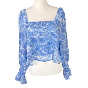 NWOT TART Off-the-Shoulder Top in a striking floral print SZ S